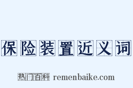 保险装置近义词是什么意思的图片